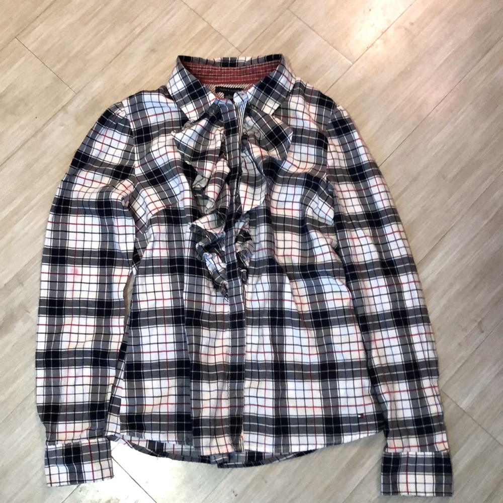 🔵Tommy Hilfiger Long Sleeve Plaid Shirt